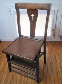 Sedia chiesa con inginocchiatoio